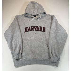 Harvard Crimson Hoodie Sweatshirt Mens XL Gray Red NCAA College Pullover Fleece